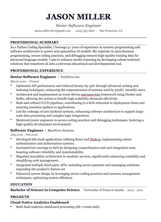 Resume template